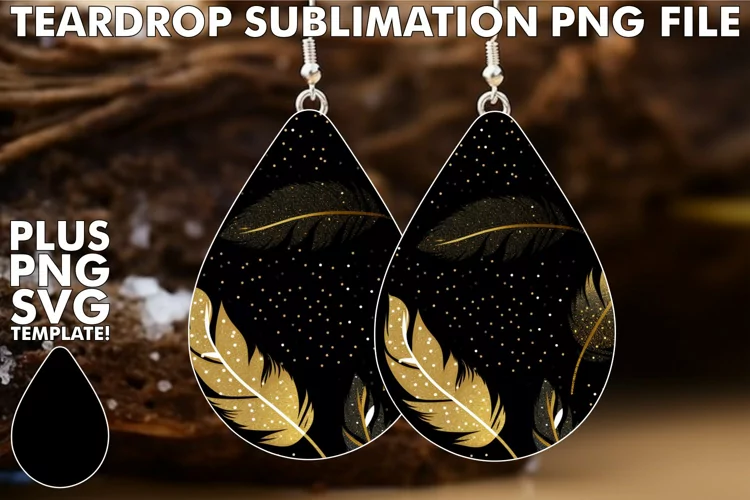 Glittering Treasures: Black and Gold Teardrop Jewelry