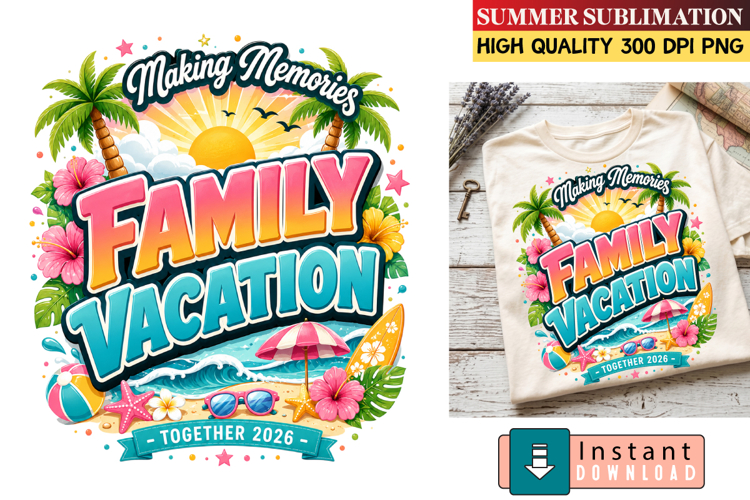Making Memories Family Vacation together 2026 Shirt Png
