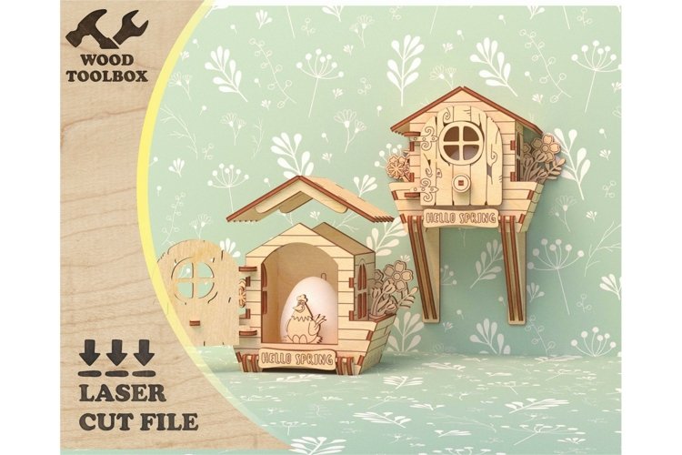 Chicken coop - laser cutting digital files example image 1