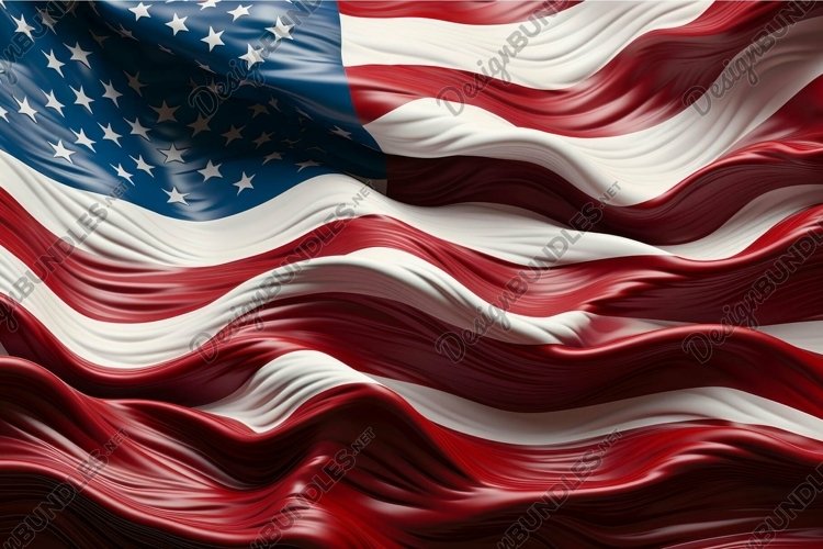 High-quality image of the united states flag rippling in the example image 1
