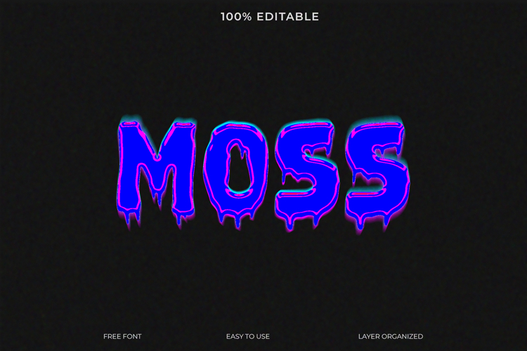 moss, Blurry Text Effect with Soft Edges example image 1