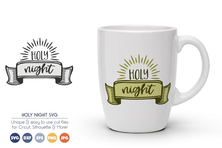 Holy Night - Christmas SVG Cutting Files example image 1