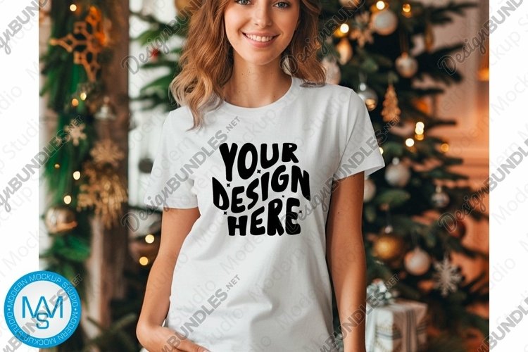 White Tshirt Mockup Image 23