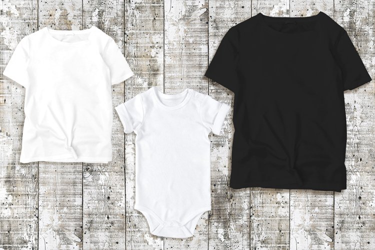 Shirt mockup male female baby bodysuit mock up