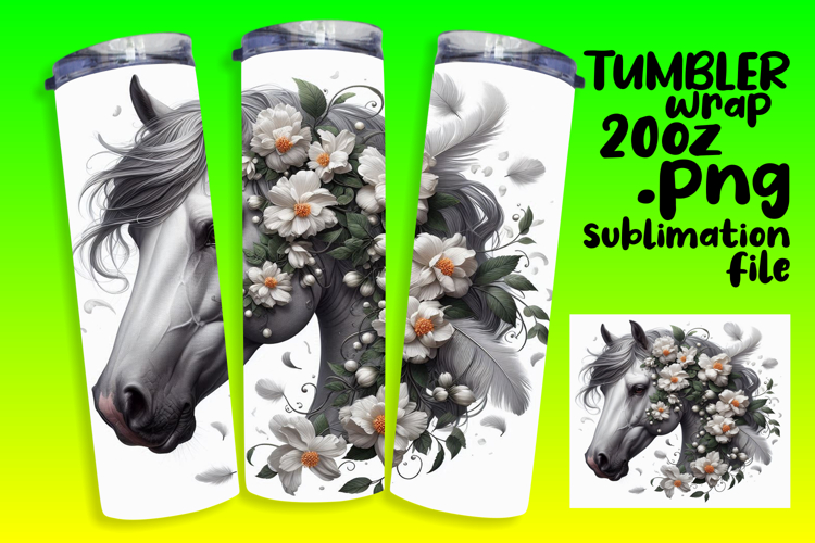 Custom 20oz Tumbler Design , Horse