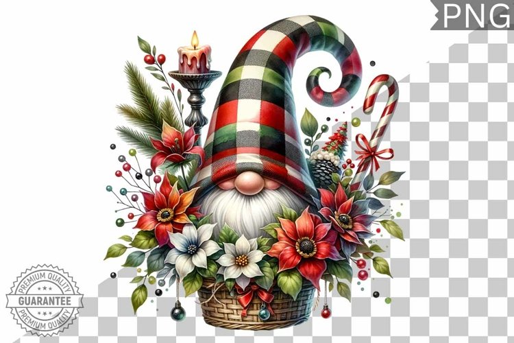 Christmas Gnome Sublimation - Clipart PNG Design