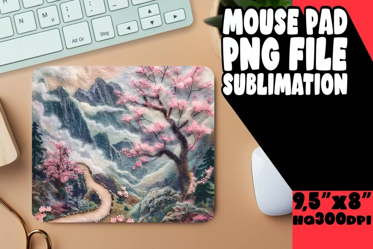 Artistic 3D Summer Mouse Pad for Sublimation