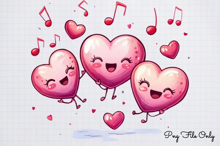 Cute Valentine Kawaii Clipart PNG