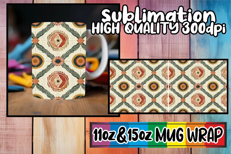 Dynamic Spring Abstract Mug Wrap Sublimation 11oz 15oz
