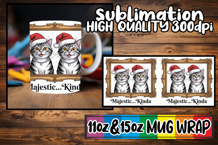 Fresh beginnings 11oz 15oz mug wrap, Funny Cat
