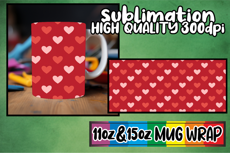 Joyful whispers 11oz 15oz sublimation wrap, Valentine's Patt