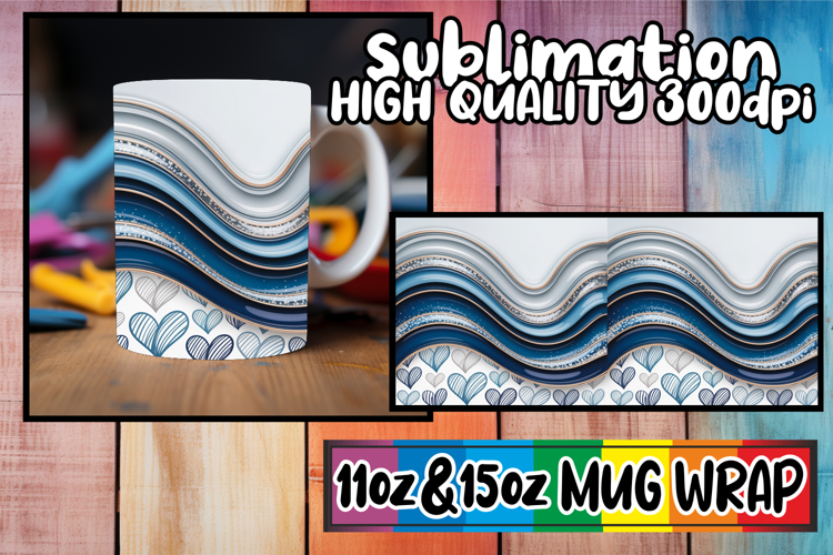 Nostalgic dreams 11oz 15oz mug wrap, Pattern