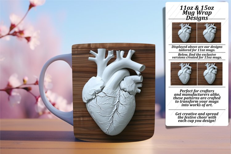 Valentine's Love Mug - 3D Heart Glow example image 1