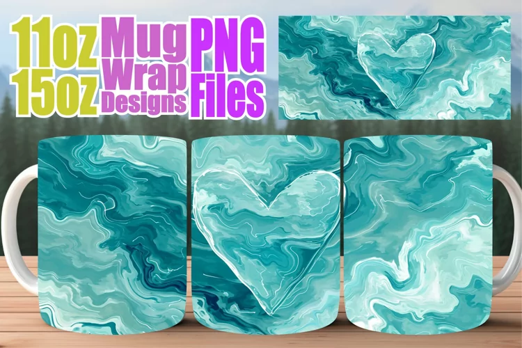 Sublimation Mug Pattern - Romantic Elegance