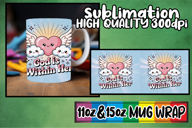 Cozy mornings 11oz 15oz mug wrap, Christian