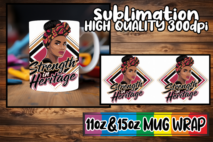 Vibrant souls sublimation print wrap, Black Woman