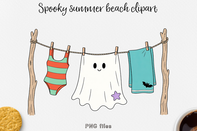 Summer Halloween Clipart Beach PNG Designs.