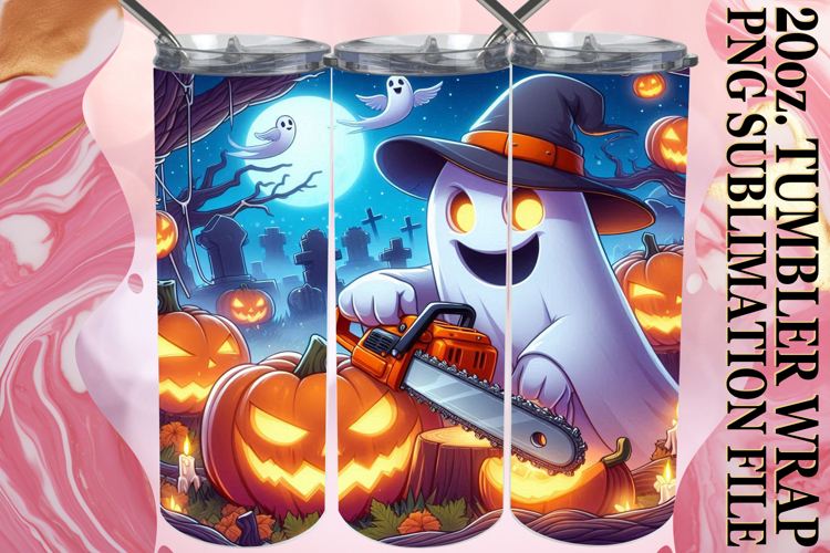 Enchanted Journeys 20oz tumbler wrap, Ghost
