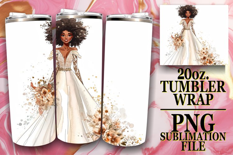 Tranquil Watercolor Wedding Elegance: Tumbler Sublimation