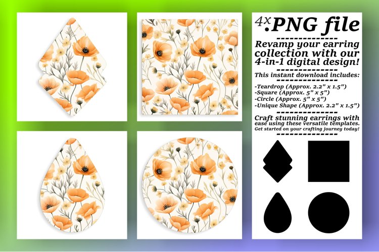 Watercolor Whimsy: Boho Flower Sublimation Patterns example image 1