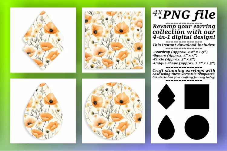 Watercolor Whimsy: Boho Flower Sublimation Patterns