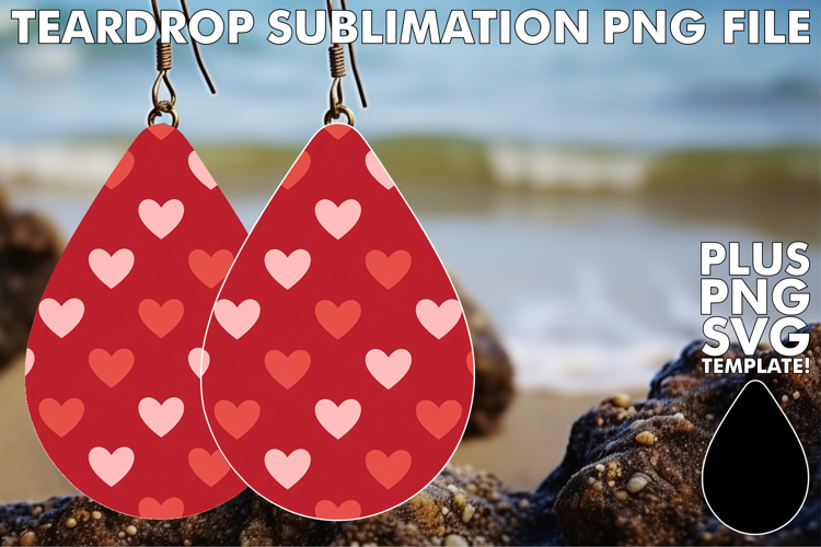 Whimsical Teardrop Earrings Magic, Valentines Pattern