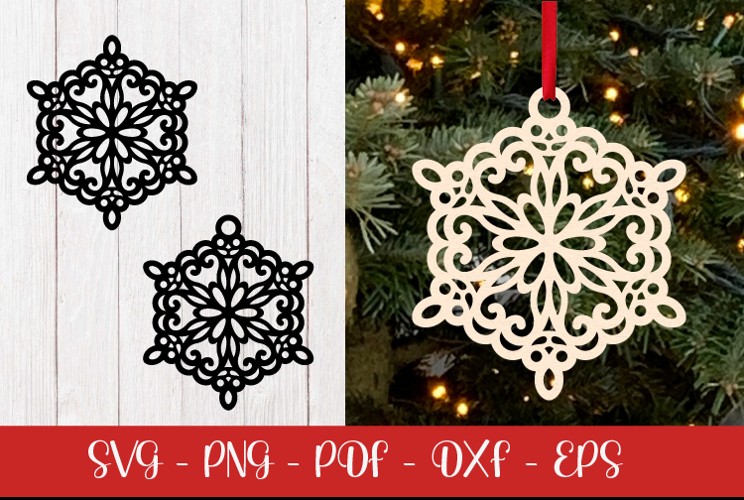 Snowflake laser SVG PNG| Christmas Snowflakes ornament