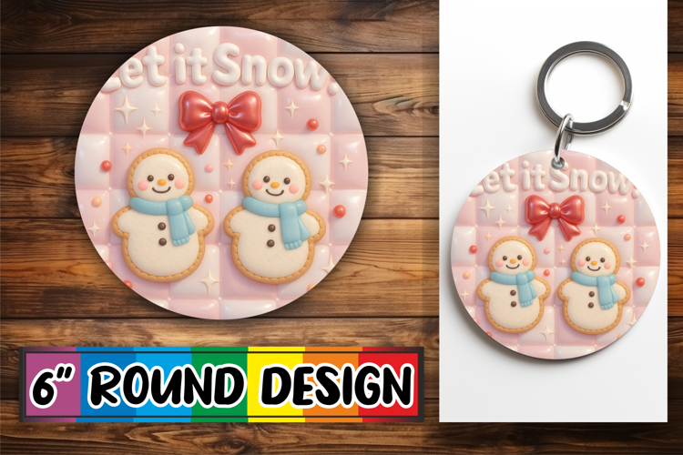 Sweet Keychain Round Design PNG, Holiday