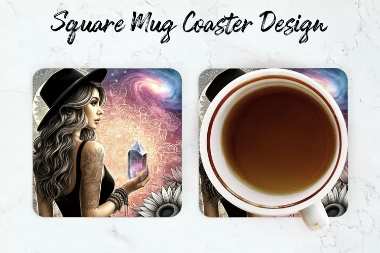 Girl Mug coaster | Coaster | Sublimation