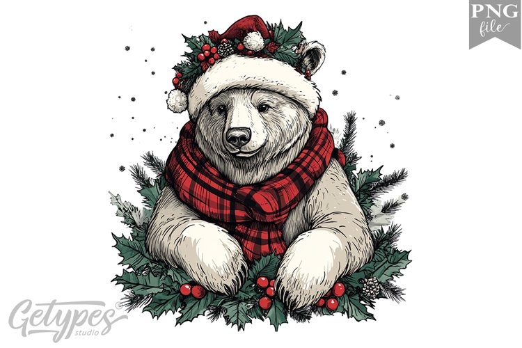 Christmas Bear Clipart Image 5