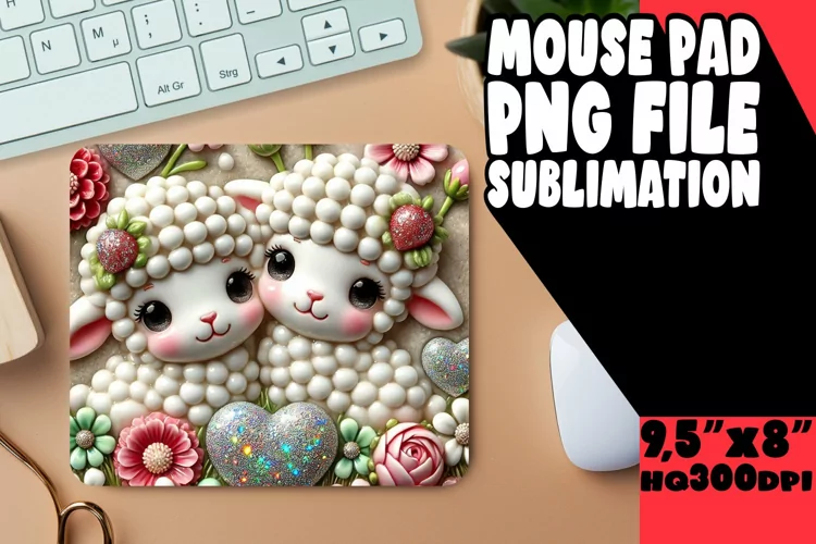 Blissful Mouse Pad Sublimation Ideas, Sweet Animals