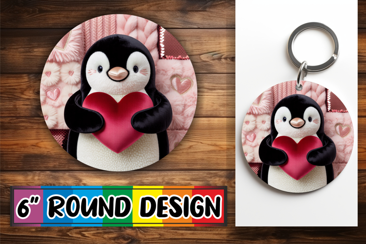 Joyful Sublimation Circle Designs, Valenines Animals