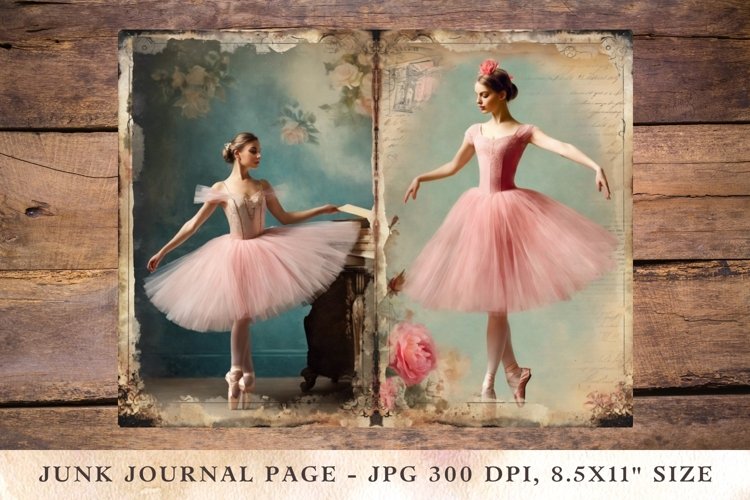 Printable Junk Journal Pages balerina 1