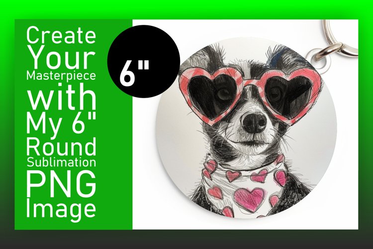 Furry Friend Sublimation Keychains example image 1