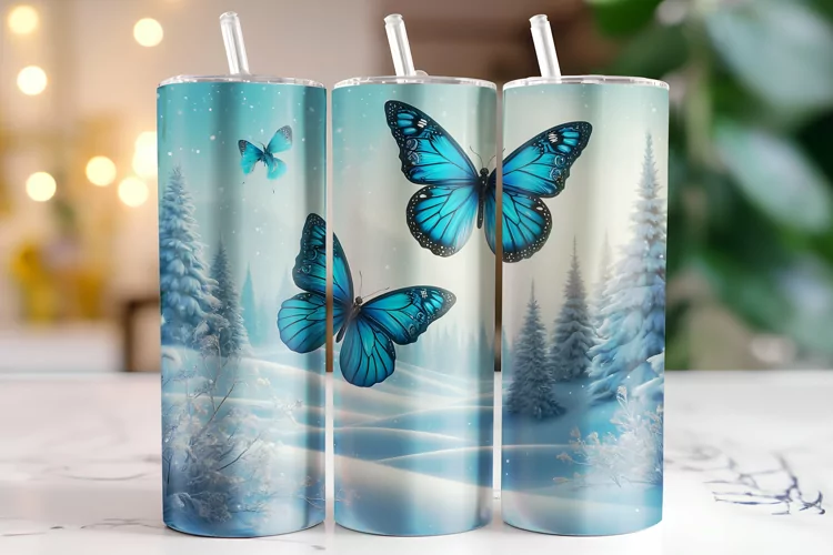 Butterflies Tumbler Wrap | Sublimation | Tumblers