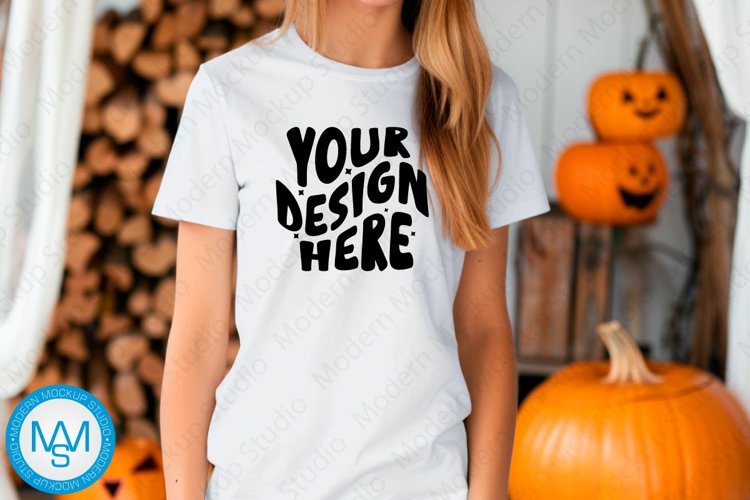White Tshirt Mockup Image 17