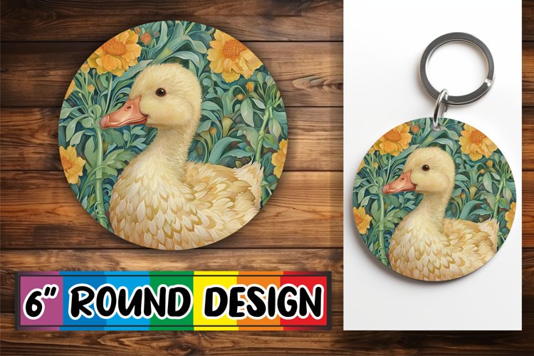 Botanical Farm Animal Keychain