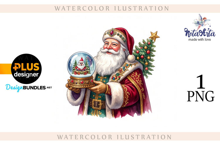 Christmas Santa in Elegant Attire example image 1