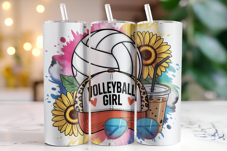 Volleyball Girl Tumbler Wrap | Sublimation | Tumblers