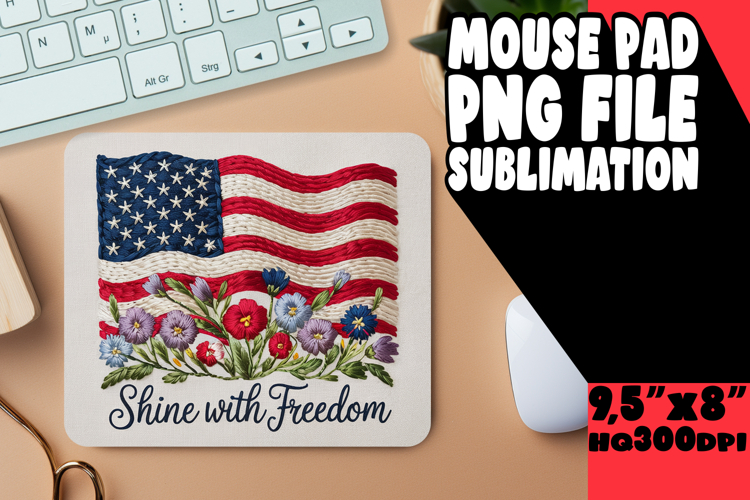 BRIGHT MOUSE PAD SUBLIMATION STYLE, Patriotic