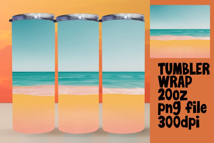 Gradient Design Tumbler Wrap for Sublimation Printing 20oz