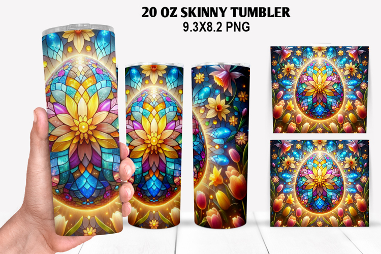 Skinny Tumbler 20oz Wrap Design, Easter Tumbler PNG Design
