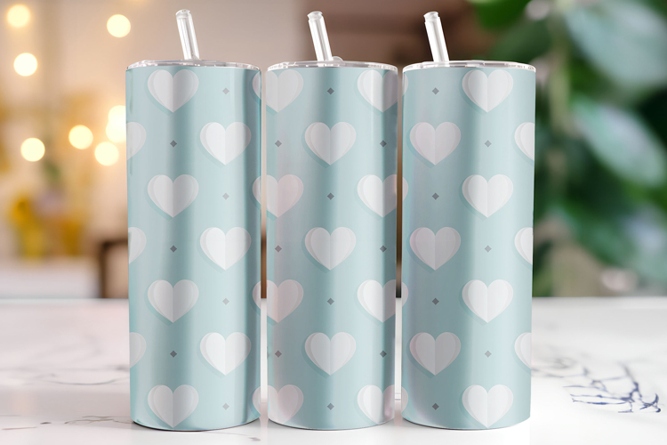 Hearts Tumbler Wrap | Sublimation | Tumblers