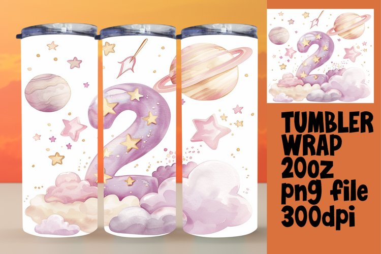 Celestial Serenity: Sublimation Tumbler 20oz Art