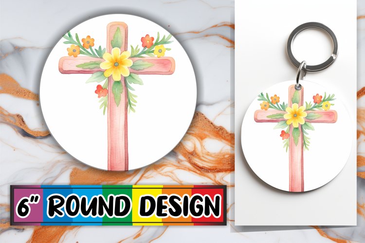 Religious Watercolor Keychain Creations example image 1