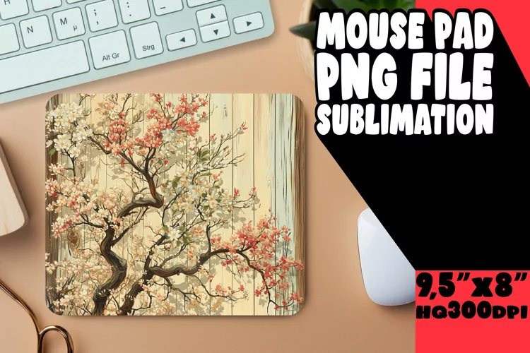 Spring Blossom Dream: Sublimation Mouse Pad