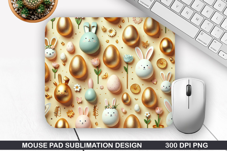 Easter Eggs Mouse Pad Sublimation, Easter Mouse Pad PNG