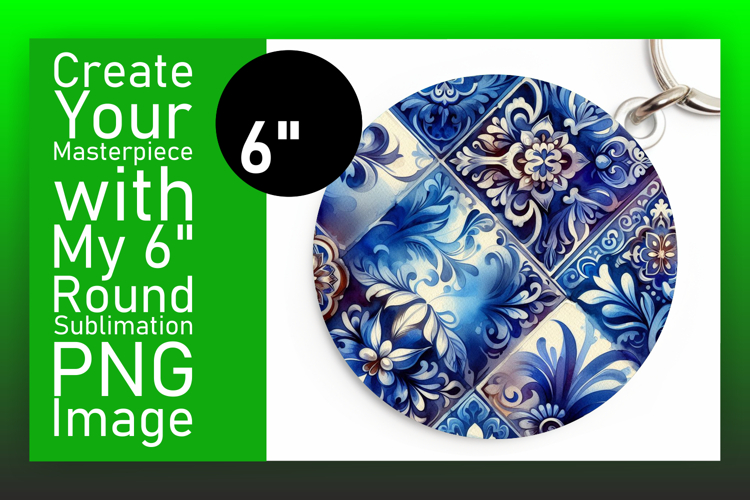 Dynamic Round Design for Coaster Artwork , Watercolor Patter