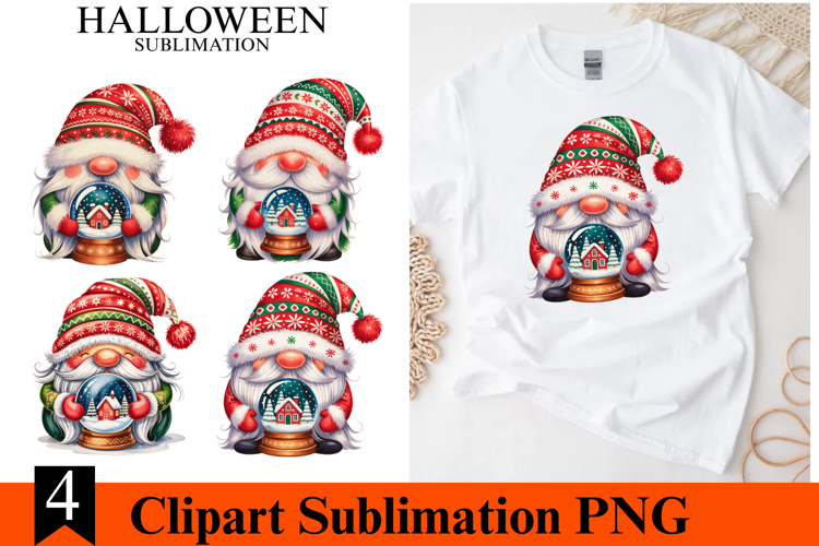 4 Christmas Gnome Clipart PNG | Merry Christmas Png