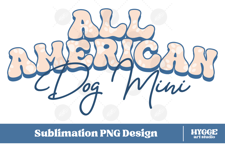 American Dog Mini 4th of July USA Paw DTF PNG Sublimation
